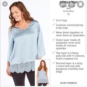 RubyRibbon blouse with tank